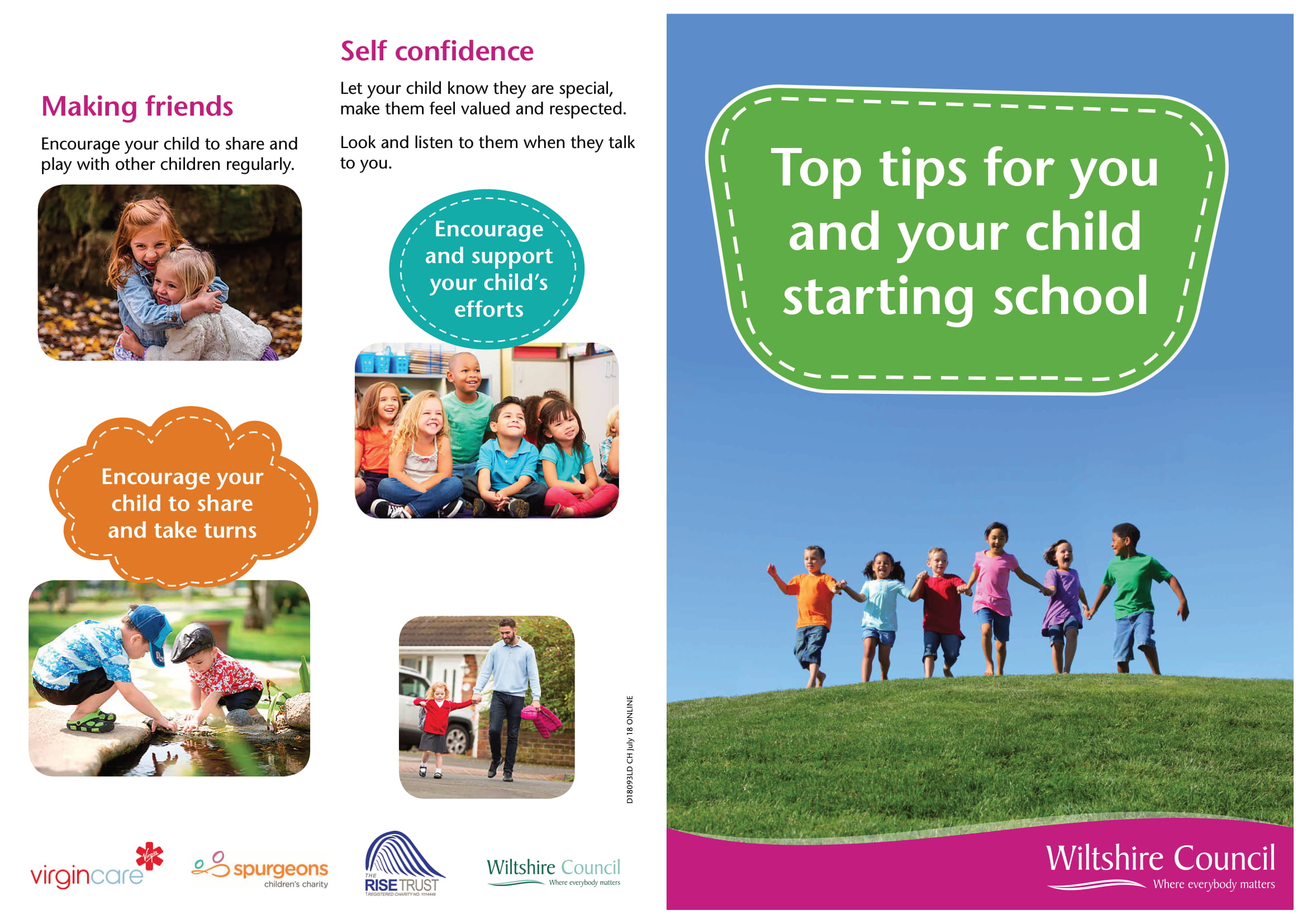 Top Tips For Starting School Leaflet 1